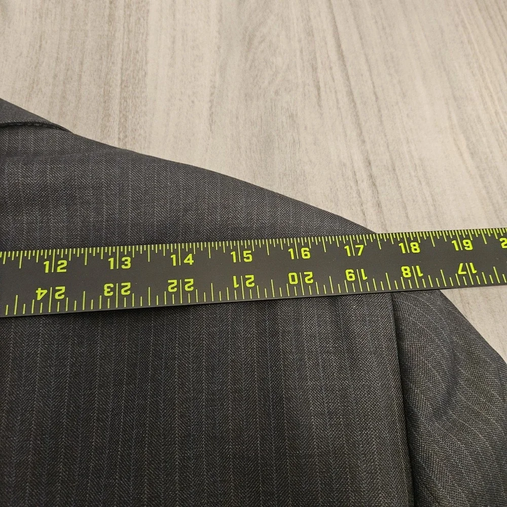 Brooks Brothers Lanificio‎ Fitzgerald Suit 40L Gray Stripe 34x31 Italian Wool